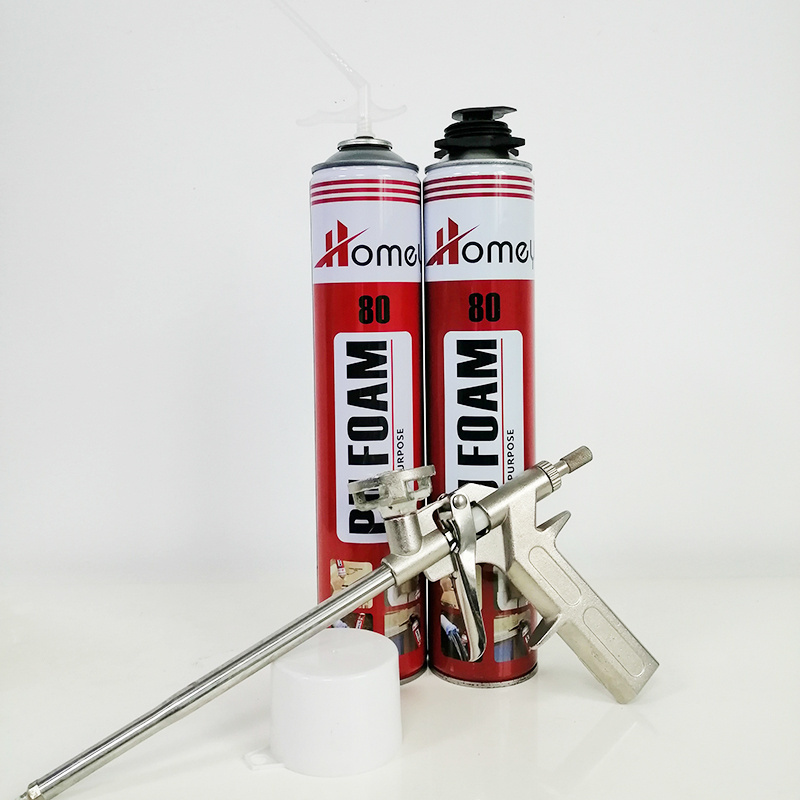 Homey 300ml 500ml 750ml expanding pu foam spray foam construction spray espuma de poliuretano closed cell polyurethane foam