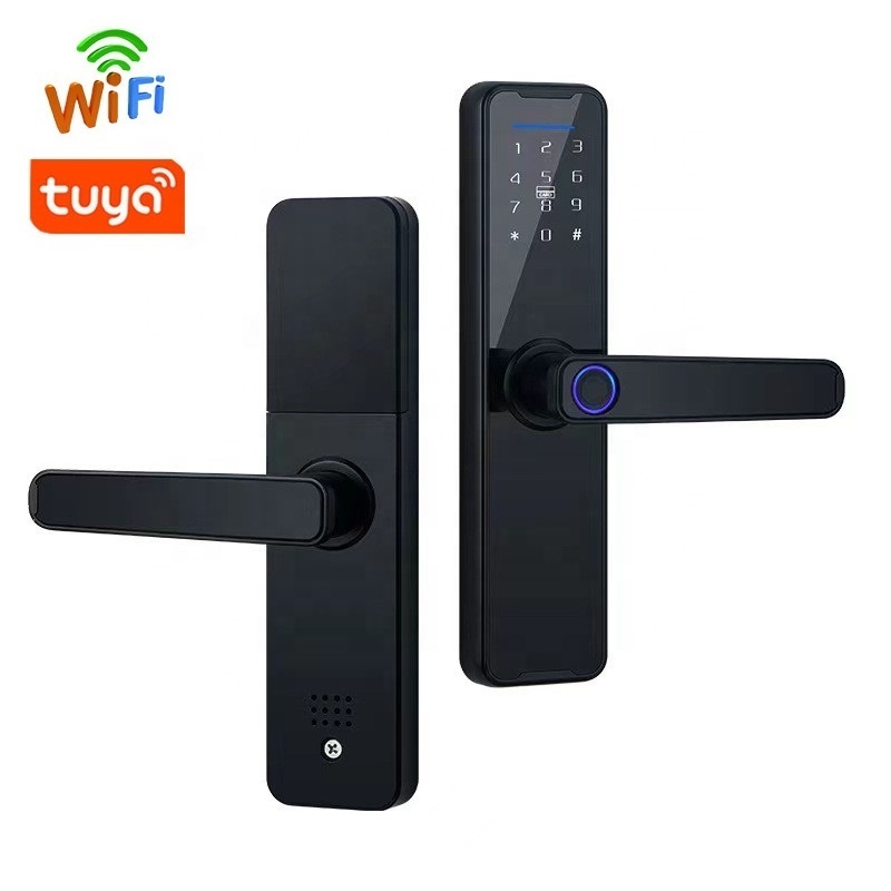 Fingerprint Locks electronic Handle Home Locker Finger Touch Screen Apartment TTlock Smart front office Door Lock with Tuya