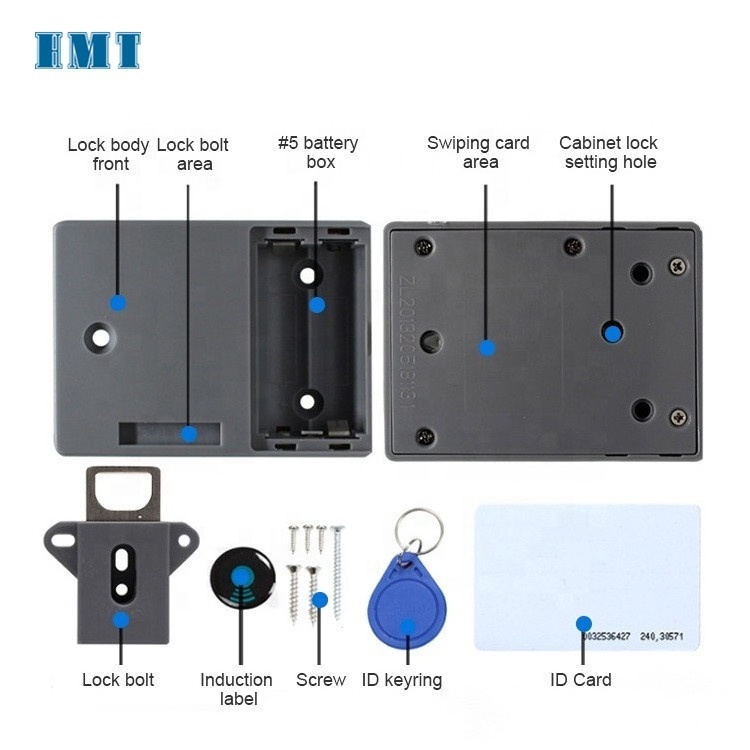 Furniture hidden Digital RFID File Gym Cupboard Invisible Hidden Locker Lock Rfid Drawer Cabinet Door Lock