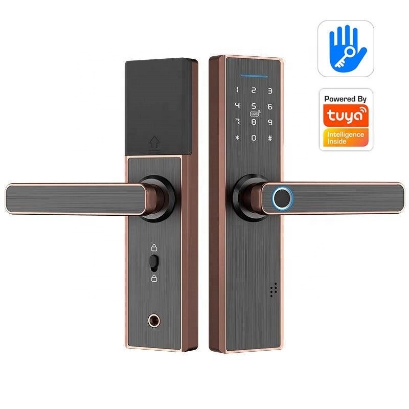 TTLOCK BLE Tuya wifi APP Fingerprint Hotel Lock Password Smart Home Door Lock Electric Handle Biometric fingerprint lock