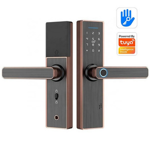 TTLOCK BLE Tuya wifi APP Fingerprint Hotel Lock Password Smart Home Door Lock Electric Handle Biometric fingerprint lock