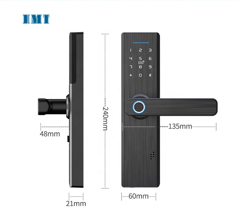 TTLOCK BLE Tuya wifi APP Fingerprint Hotel Lock Password Smart Home Door Lock Electric Handle Biometric fingerprint lock