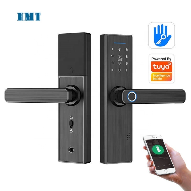 TTLOCK BLE Tuya wifi APP Fingerprint Hotel Lock Password Smart Home Door Lock Electric Handle Biometric fingerprint lock