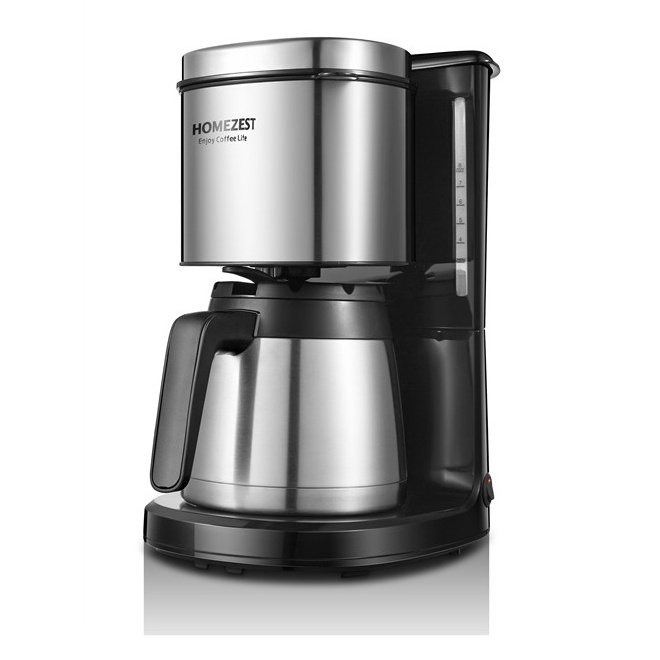 HOMEZEST CM-318W FASHION AUTOMATIC 1.25L COFFEE MACHINE 10-12 CUPS  STAINLESS STEEL FILTER FOR HOUSE USE  COFFEE MAKER