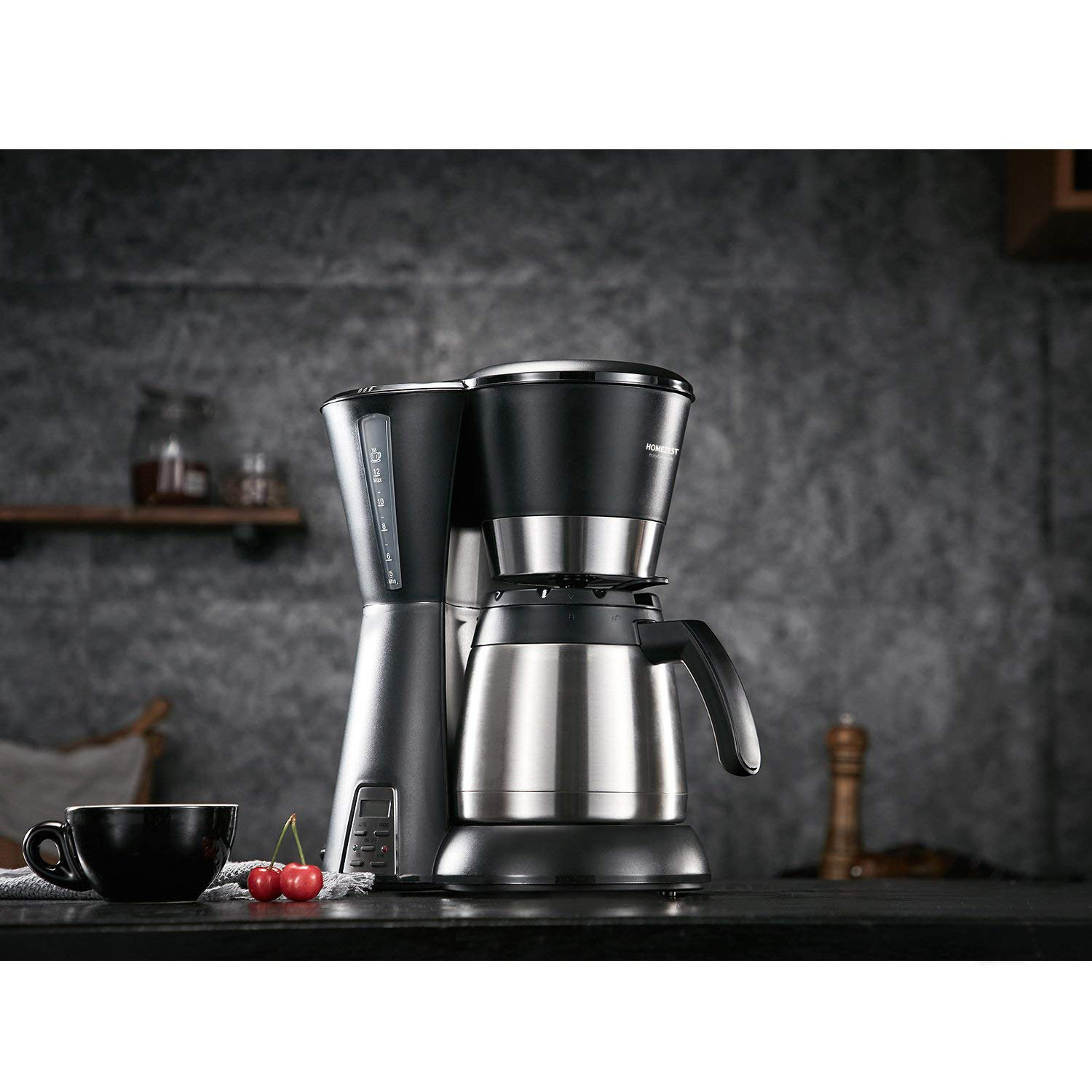 HOMEZEST CM-828TW 10-12CUPS DRIP COFFEE MAKER WITH THERMO JUG COFFEE MACHINE