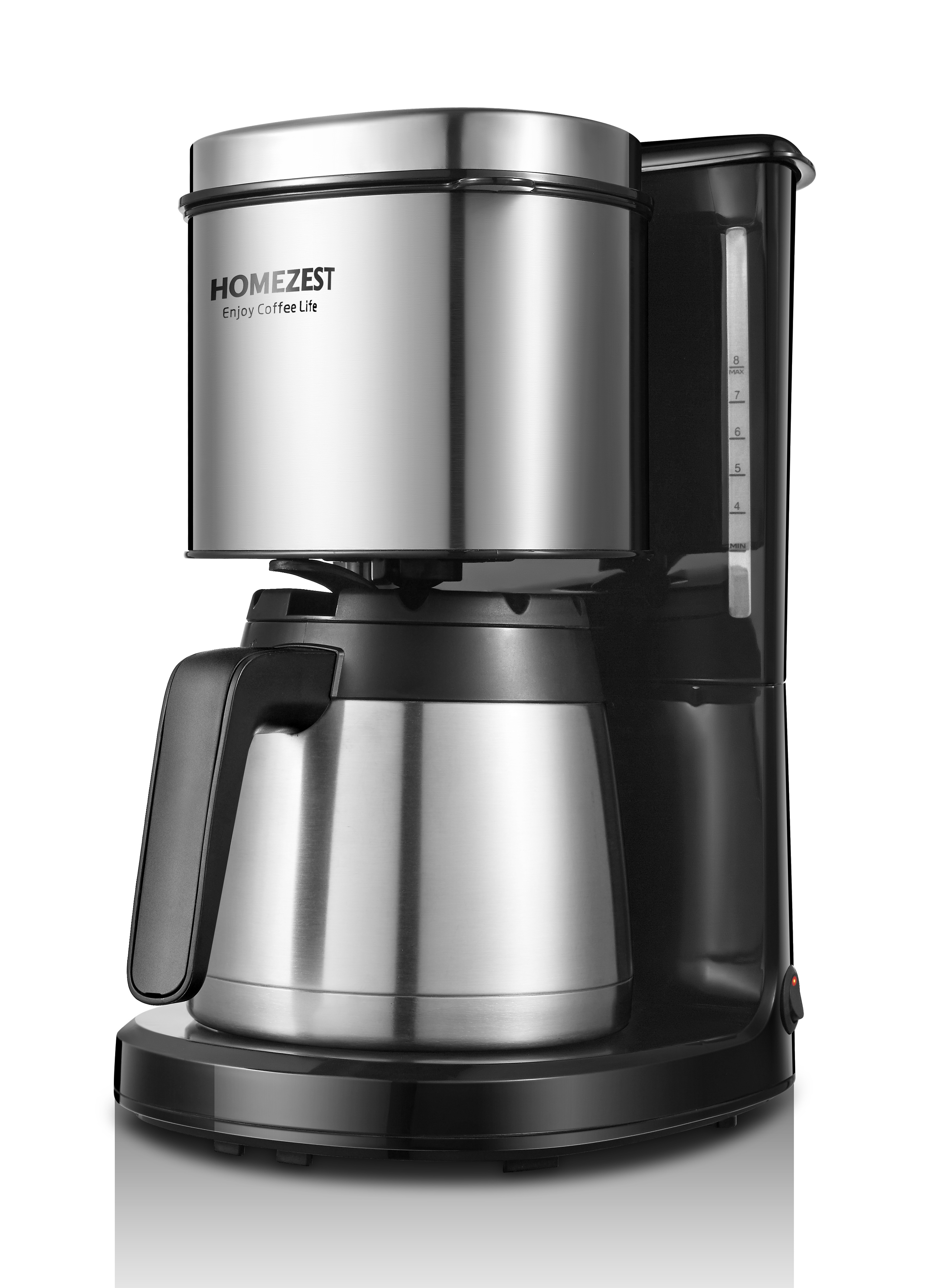 HOMEZEST CM-318W FASHION AUTOMATIC 1.25L COFFEE MACHINE 10-12 CUPS  STAINLESS STEEL FILTER FOR HOUSE USE  COFFEE MAKER