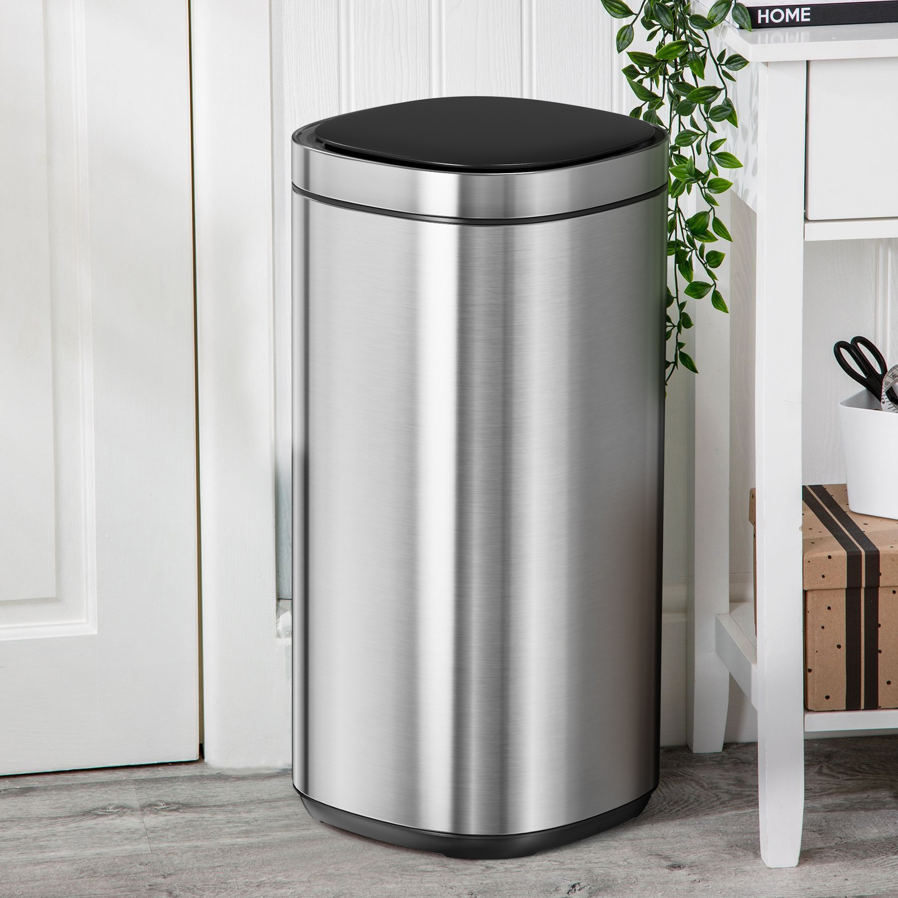 12L 20L 30L 40L 50L Stainless Steel Automatic Smart Sensor Trash Bin for Household