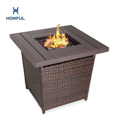 Garden Outdoor Gas Fire Pit Table 42 Inch 50,000 BTU Propane Fire Pit For Patio Backyard