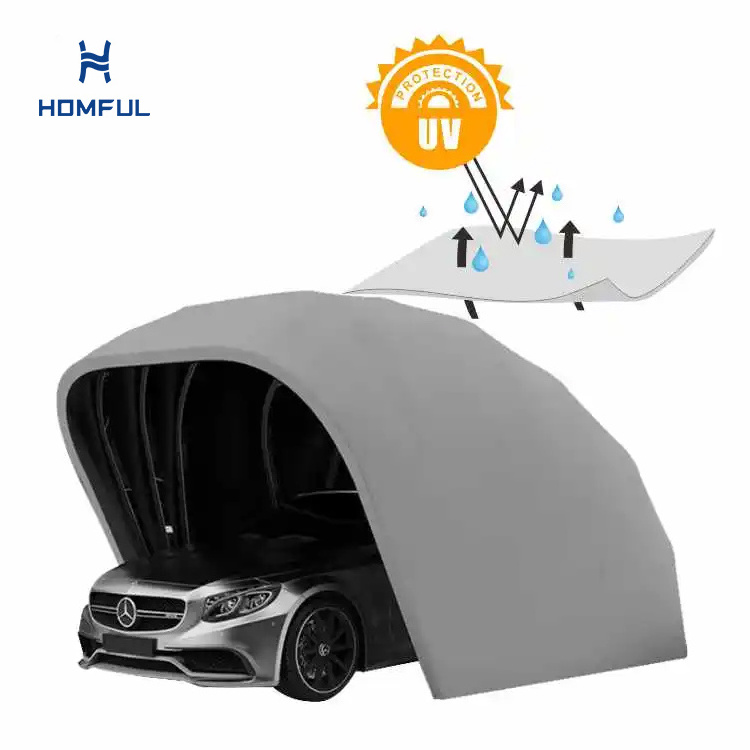 HOMFUL Fully Automatic Remote Control Foldable Car Shelter Canopy Garage Tent Portable Carport  Folding Car Garage