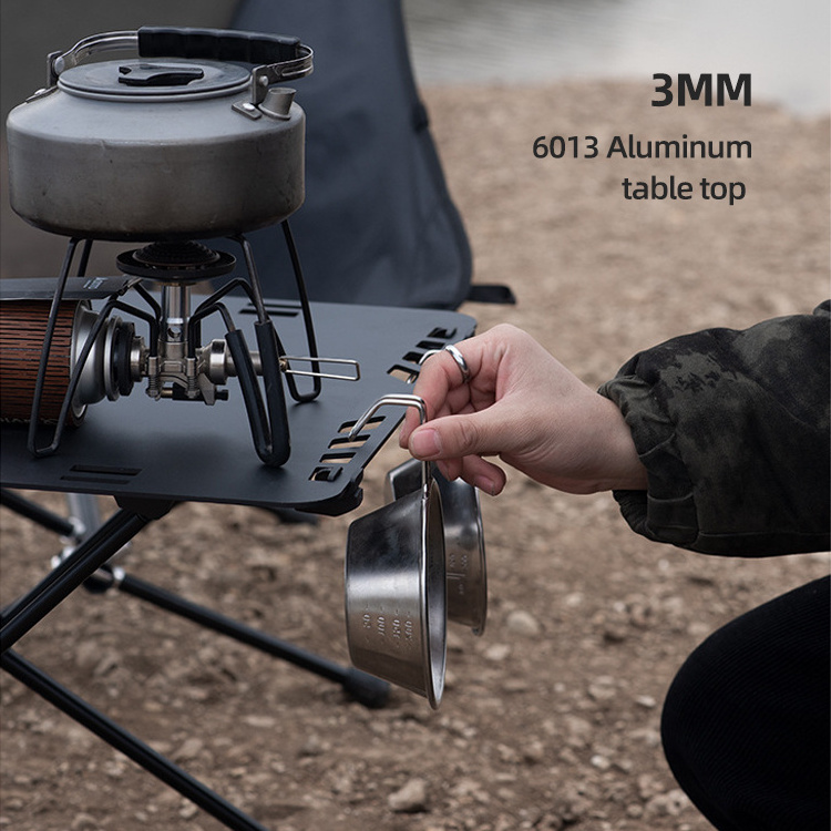 HOMFUL  Aluminum Folding Kitchen Camping Table Multifunction Lightweight Camping Kitchen Table