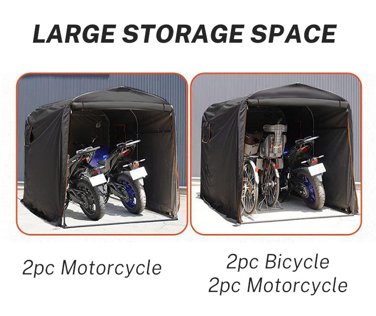 HOMFUL Retractable Motorcycle Shelter Motorbike Garage Foldable Canopy Tent Folding Motorcycle Shelter