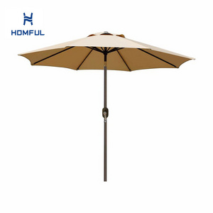 HOMFUL Outdoor Parasol Garden Aluminum Umbrella Canopy Patio Umbrella