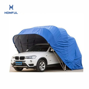 HOMFUL Foldable Car Shelter Canopy Garage Retractable Folding Car Garage Tent Portable Carport  Folding Car Garage