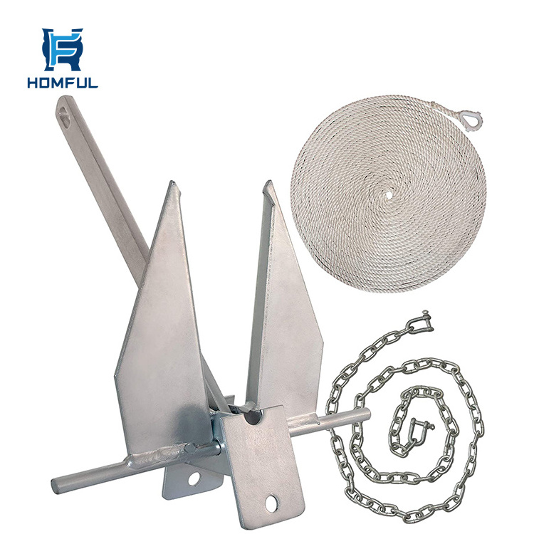 HOMFUL Danforth Anchoring Hot Dipped Galvanized Deluxe Anchor Marine Boat Anchor Kits