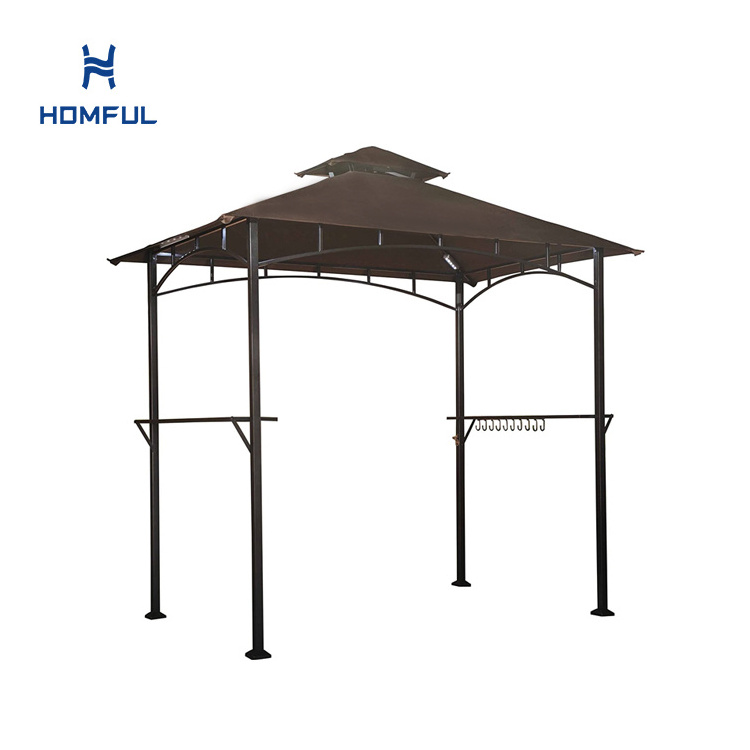 HOMFUL Outdoor Backyard bbq Tents Gazebo Grill Gazebo With Ventilated Double-layer