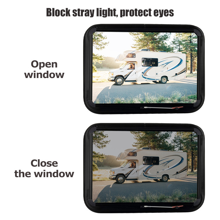 HOMFUL Motorhome Tempered Glass Caravan Window Handles RV Sliding Window Screen Van Camper RV Window