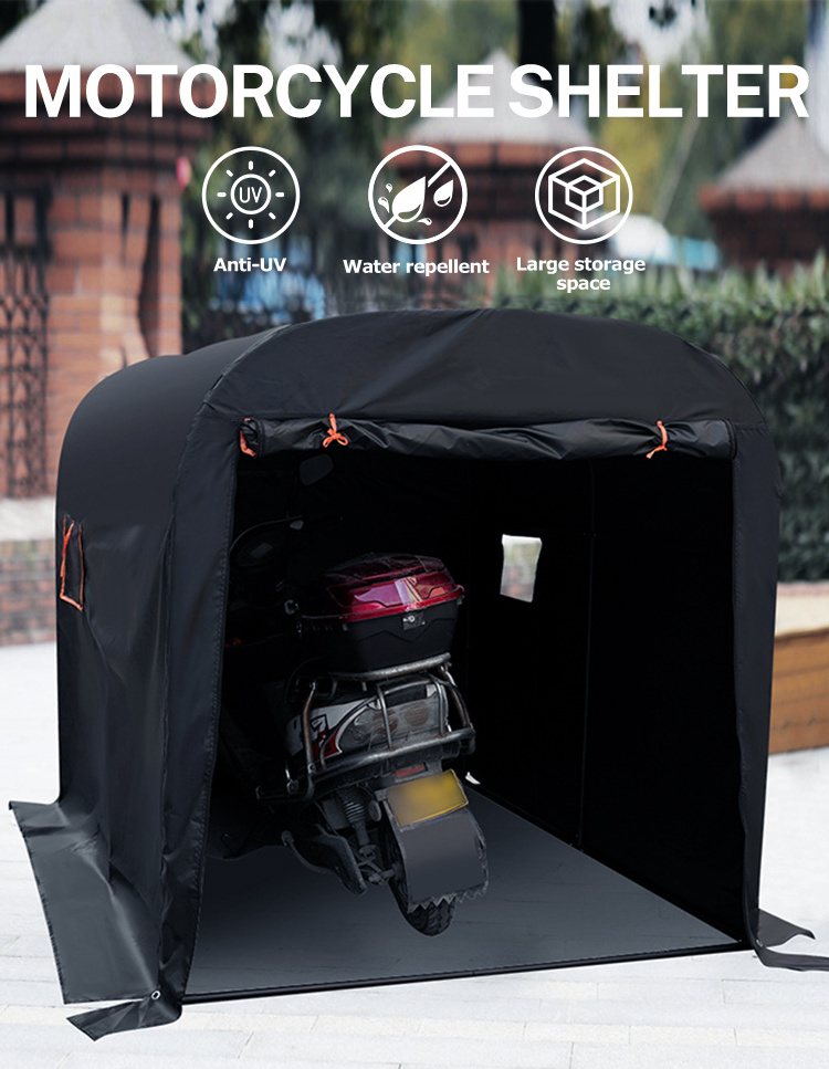 HOMFUL Retractable Motorcycle Shelter Motorbike Garage Foldable Canopy Tent Folding Motorcycle Shelter