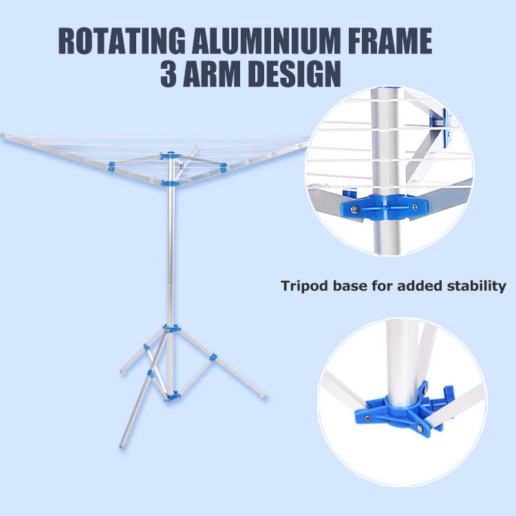 HOMFUL Foldable Clothes Drying Rack Portable Umbrella Drying Rack RV Folding Clothesline Rotary Airer for Rv Outdoor Camping