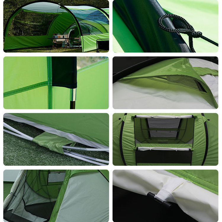 HOMFUL Wholesale Outdoor Large Waterproof Sheleter Camping Pop Up Tents with Sun Tunnel