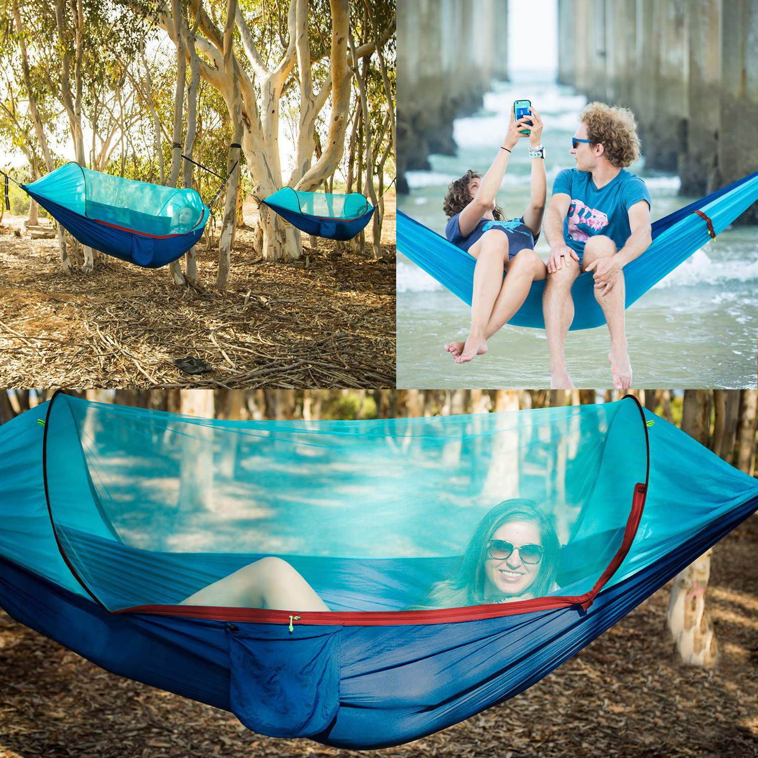 HOMFUL Outdoor Gear Ultralight Camping Hammock with Mosquito Net