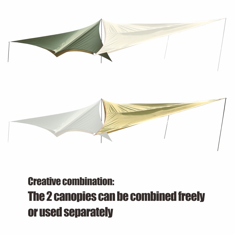 HOMFUL Outdoor High Quality Polyester Fabric Hammock Rain Fly Camping Hammock Rain Fly Tarp