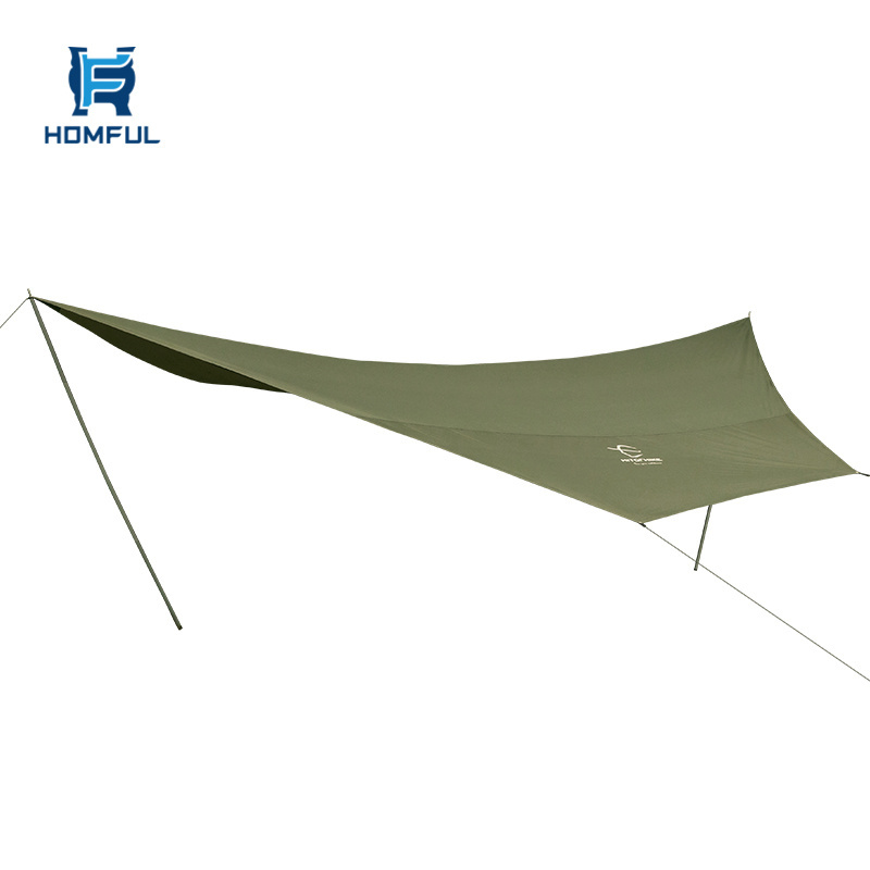 HOMFUL Waterproof Outdoor Polyester Fabric Hammock Camping Shelter Sun Shade Rain Fly Tarp