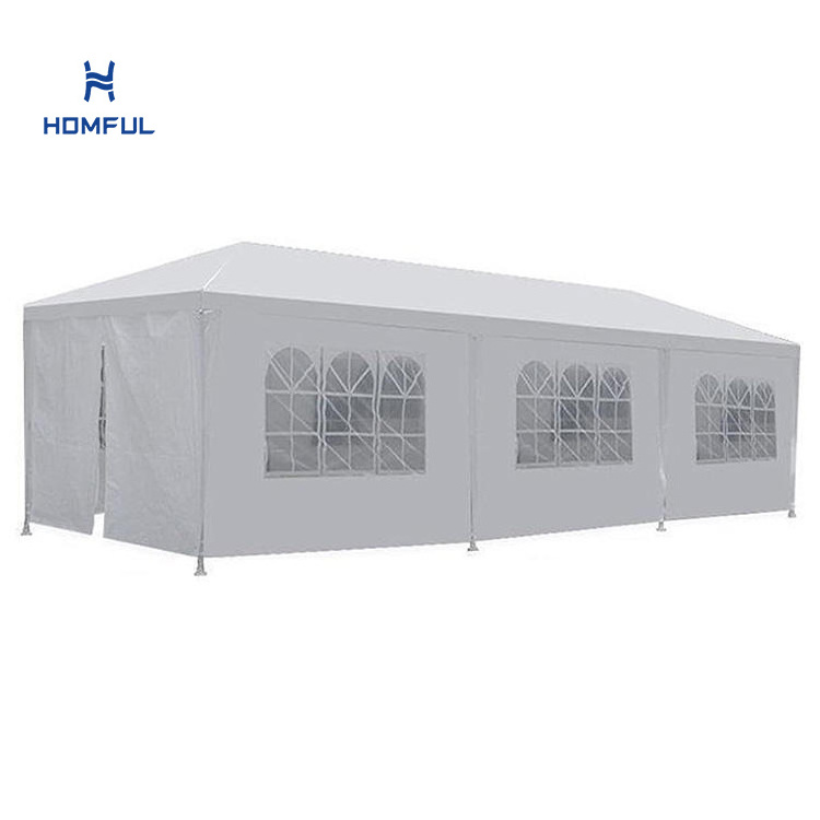 HOMFUL 10X30 Outdoor High Quality Trade Show Tent White Wedding Tent Party Tents For Events