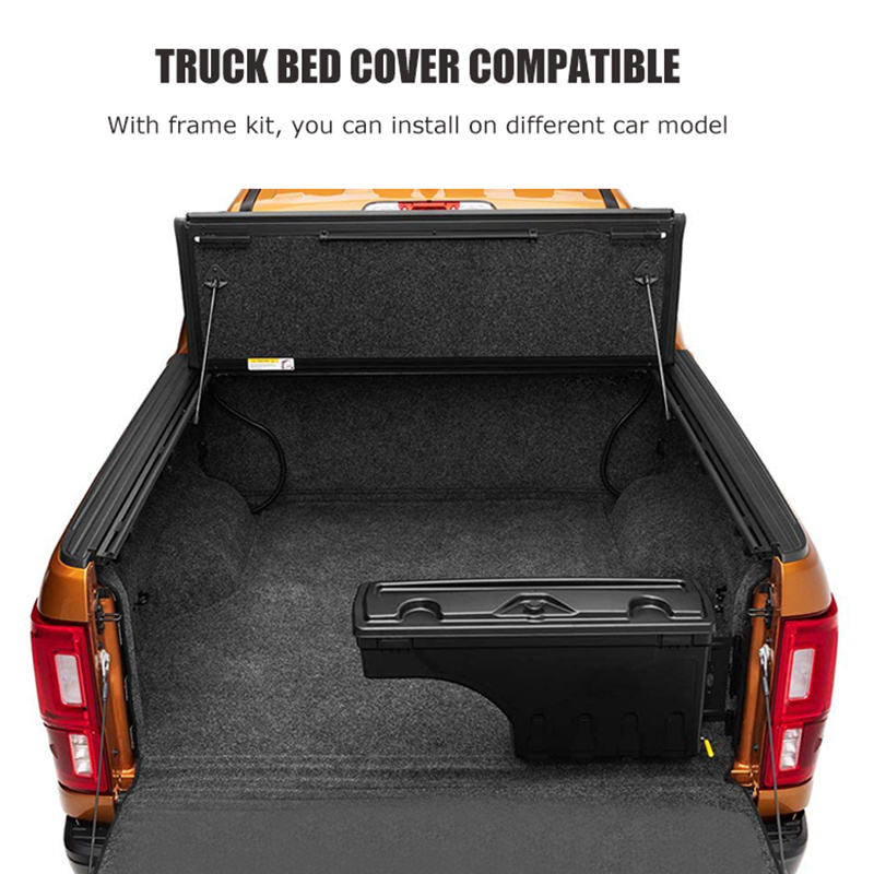 HOMFUL Truck Toolbox Swing Case Truck Bed Storage Box for Pickup Truck Bed