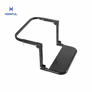 HOMFUL Adjustable Tire Step Folding Wheel Step Anti-rust Tire Step for Truck Car RV