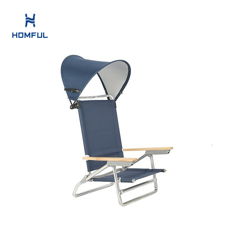 HOMFUL Wholesale Portable Aluminum Beach Lounge Chair Stripes Cheap Beach Chair Backpack Beach Chair