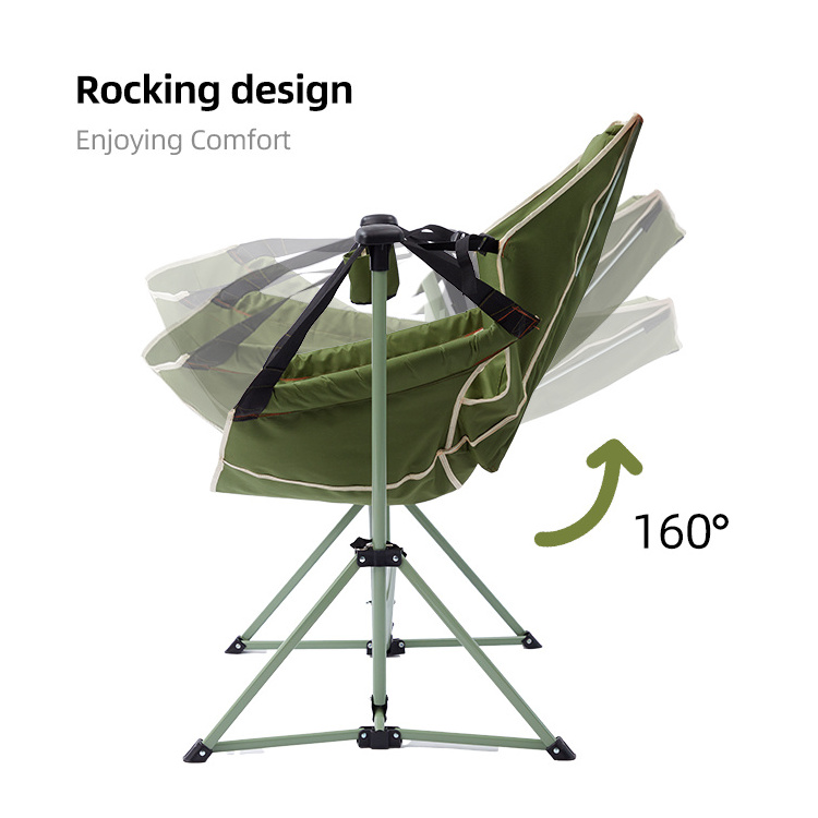 HOMFUL Freestyle Rocker Hammock Camping Chair Folding Camping Swinging Chair Camping Rocking Chair