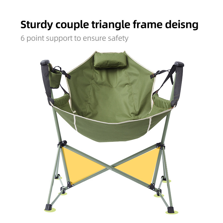 HOMFUL Freestyle Rocker Hammock Camping Chair Folding Camping Swinging Chair Camping Rocking Chair