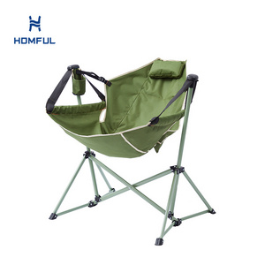 HOMFUL Freestyle Rocker Hammock Camping Chair Folding Camping Swinging Chair Camping Rocking Chair