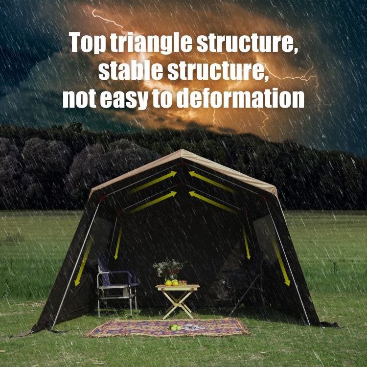 HOMFUL Exquisite Waterproof Emotional camping Cabin Tent Outdoor Canvas Tent Glamping Tent