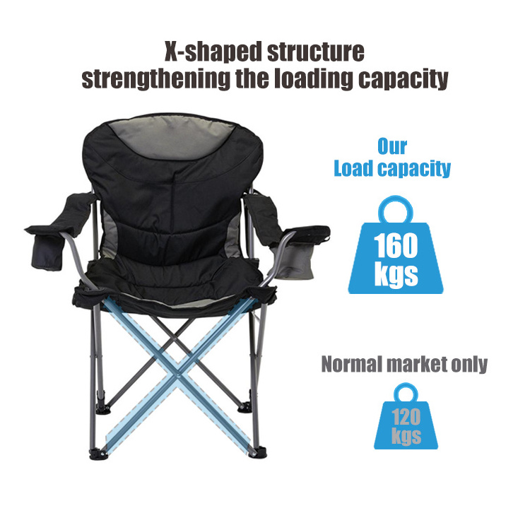 HOMFUL Custom Lightweight Wholesale Fabric Beach Chair Oversized folding chair Camping chair