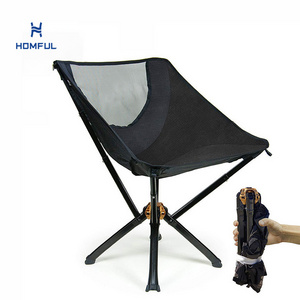 HOMFUL Customized Lightweight Aluminum Oxford Folding Chair Quick Open Fishing Moon Chair Camping Chair