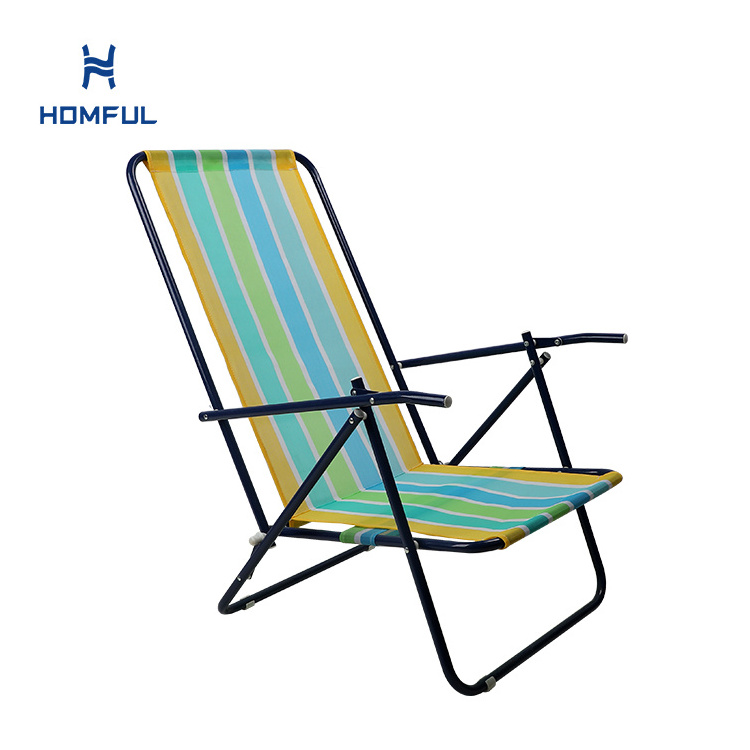 HOMFUL Wholesale Outdoor Foldable Camping Chairs Two Position Adjustable Beach Chair