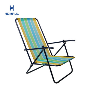 HOMFUL Wholesale Outdoor Foldable Camping Chairs Two Position Adjustable Beach Chair