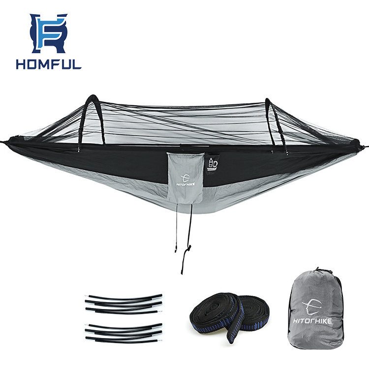 HOMFUL Adjustable Mosquito Net Outdoor Swings Hammock Camping Hammock with mosquito net