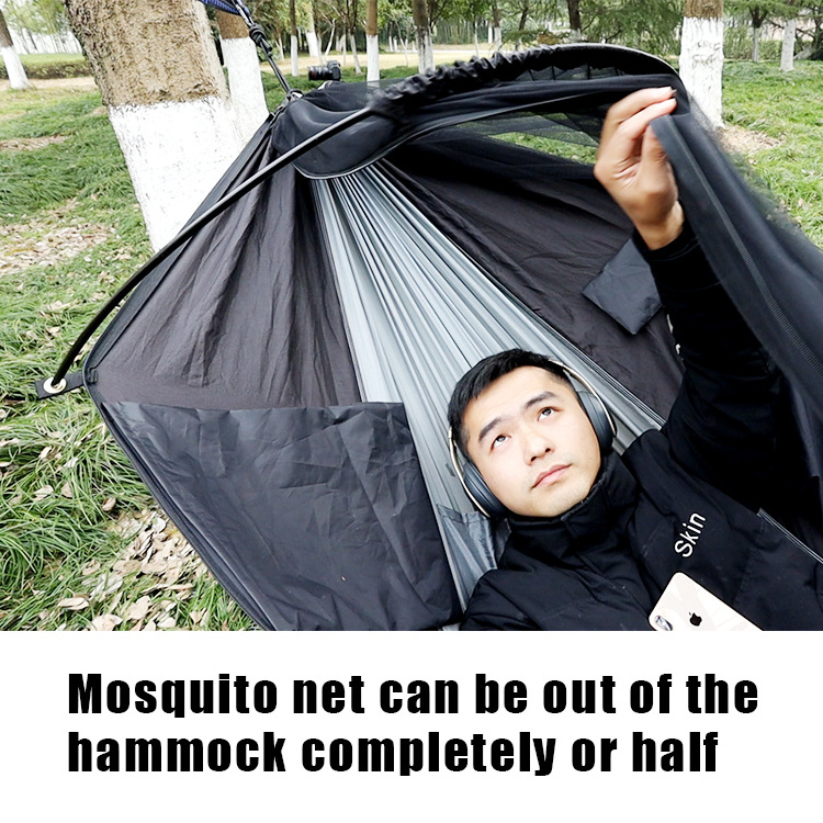 HOMFUL Adjustable Mosquito Net Outdoor Swings Hammock Camping Hammock with mosquito net