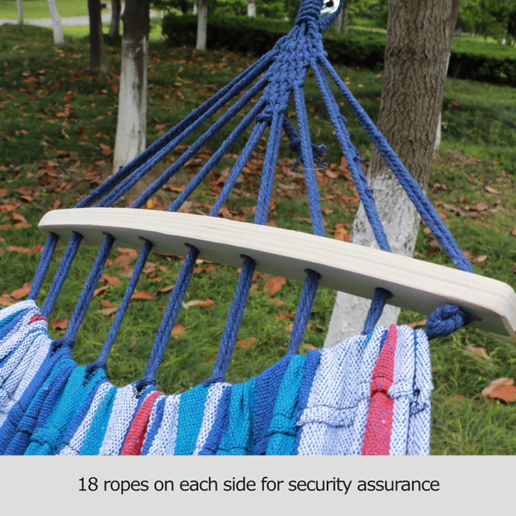 HOMFUL Rainbow Blue Cotton Hammock Camping Double hammock