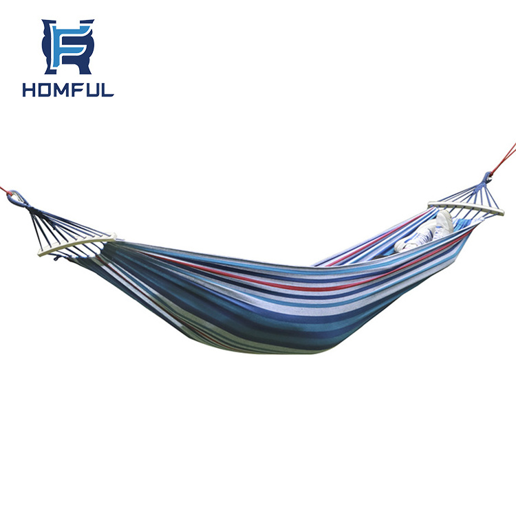 HOMFUL Rainbow Blue Cotton Hammock Camping Double hammock