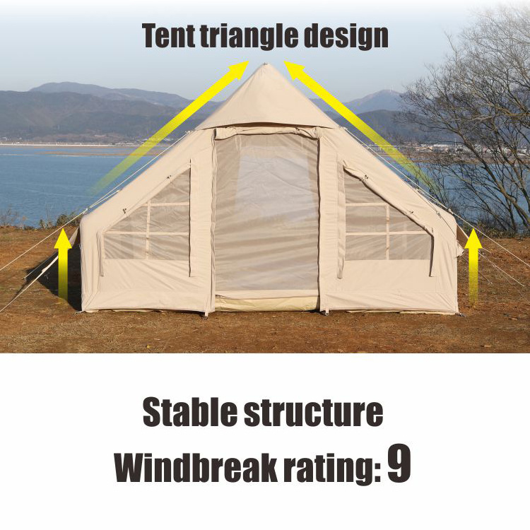 HOMFUL Custom Multi Persons Large Two Room Waterproof Inflatable House Air Tent Outdoor Inflatable Camping Tent