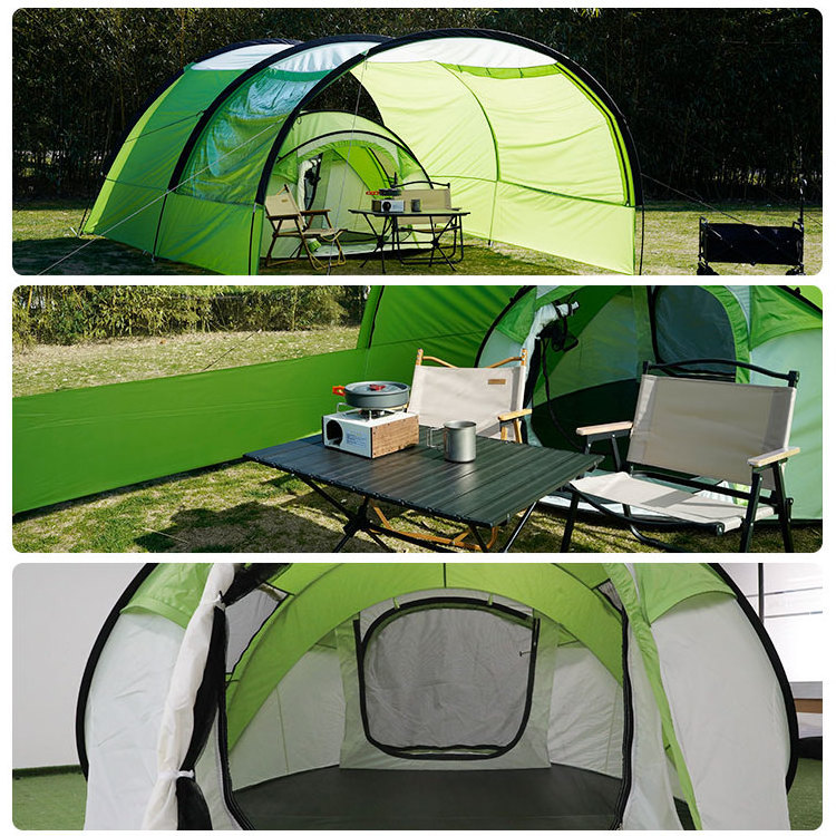 HOMFUL Wholesale Outdoor Large Waterproof Sheleter Camping Pop Up Tents with Sun Tunnel