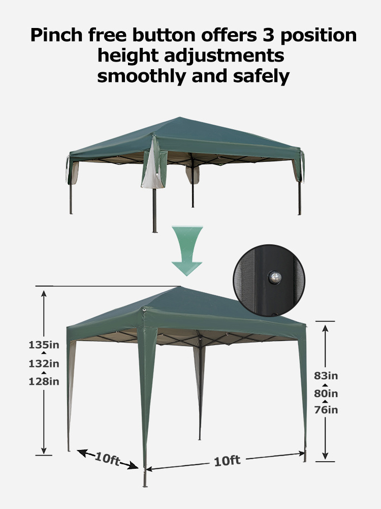 HOMFUL 10x10 Custom Outdoor Advertising Tent Pop Up Canopy Tent Trade Show Tent