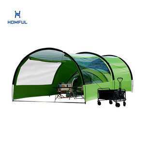 HOMFUL Wholesale Outdoor Large Waterproof Sheleter Camping Pop Up Tents with Sun Tunnel