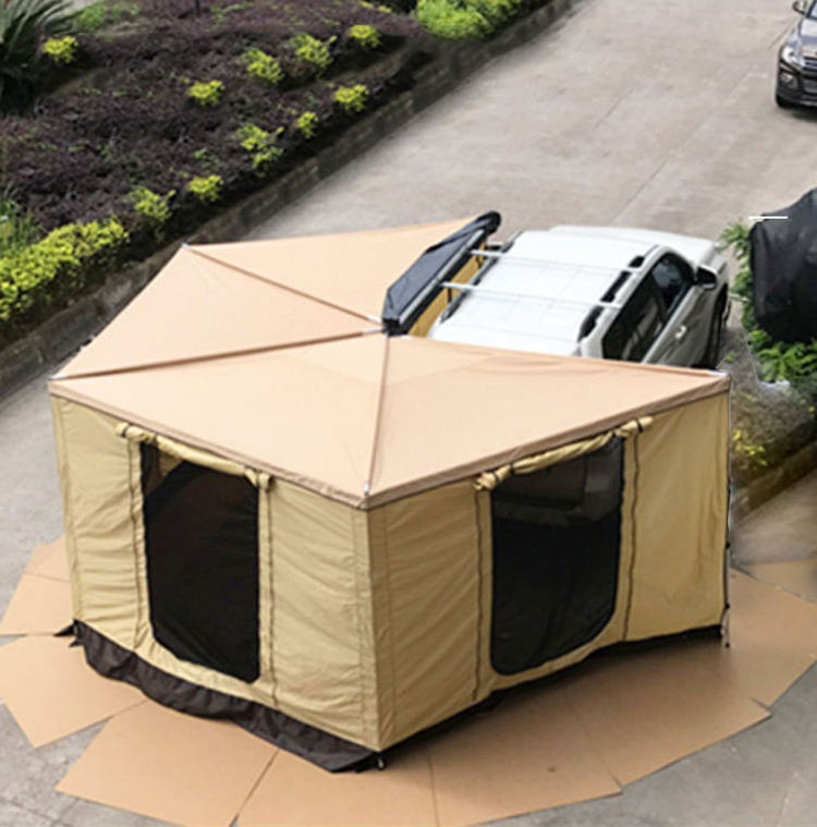 HOMFUL Custom Camping Car Side Foxwing Awning 270 Degree Foxwing Car Side Awning Tent With Annex