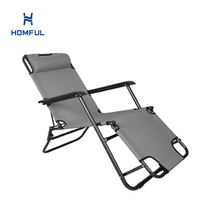 HOMFUL Outdoor Folding Lounge Chair Zero Gravity Recliner Adjustable Folding Camping Garden Beach Chairs