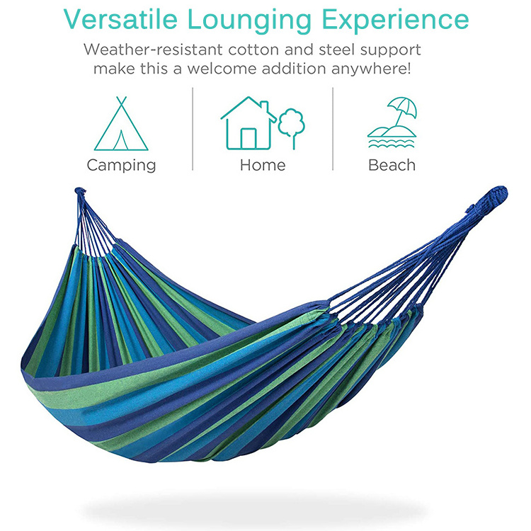 HOMFUL 2-Person Brazilian Style Cotton Camping Double Hammock