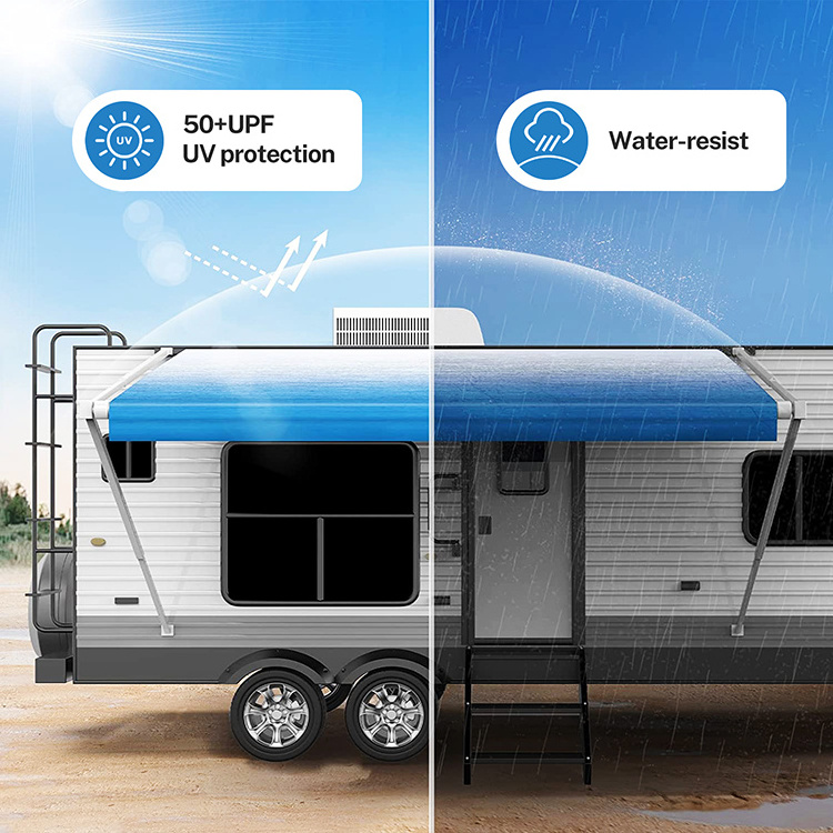 HOMFUL Motorhome Cassette Retractable RV Awning Camper Van RV Trailer Awning Replacement Fabric Caravan RV Awning for Sale